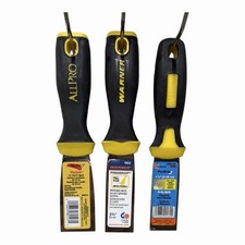 Warner ProGrip 1-1/4in Flex Steel Blade Putty Knife Set Black/Yellow 3pc