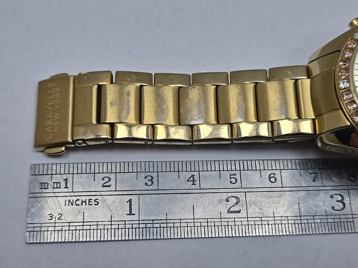 Caravelle New York Gold Tone Chronograph Women display picture 1