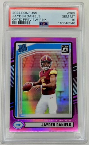 2024 Donruss Jayden Daniels #389 Optic Pink PSA 10 Gem Mint WAS Commanders