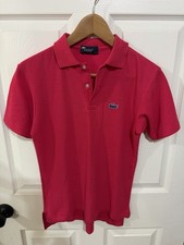 Vintage Lacoste IZOD Hot Pink Polo 70 s Tag Crocodile Single Stitch Kids Size XL