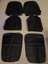 Lotus Elan Plus 2 Front Seat Covers Complete In Black New