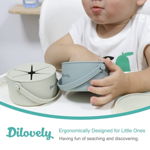 Snack Cups for Toddlers, Silicone Snacks Containers, Baby Food Catcher Spill ... - 第 4/6 張圖片