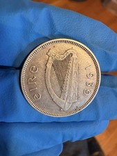 1939 Ireland Éire Shilling 1s .750 Silver | Strong Detail | Irish Harp