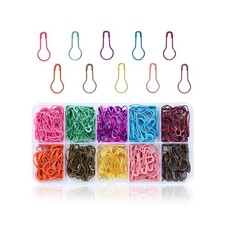 300 PCS Metal Gourd Safety Pins, Bulb Calabash Pin 10 Colors