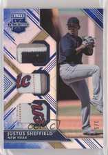 2018 Panini Elite Extra Edition Triple Materials Blue 3/5 Justus Sheffield hg6