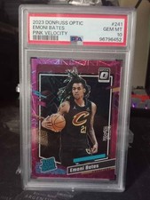 2023 donruss optic Emoni Bates pink Velocity PSA 10 numbered 25/79