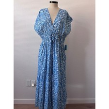 CeCe - NWT Cap Sleeve 100% Cotton Maxi Dress