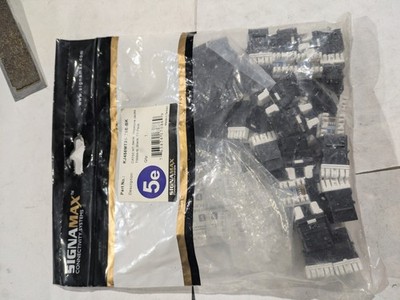 SIGNAMAX 5E KJ458MT25-C5E-BK CAT5E MT-SERIES KEYSTONE JACKS T568A/B, BLACK '25PK