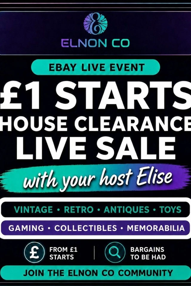 £1 Starts House Clearance Live Vintage Gaming Cameras Antiques toys watches