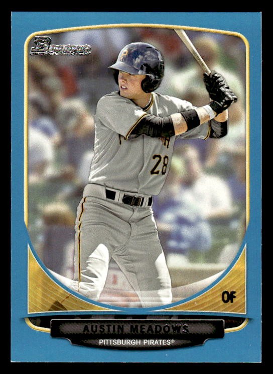 Austin Meadows 2013 Bowman Draft Picks & Prospects Blue #/500 #BDPP5 Pirates ESE
