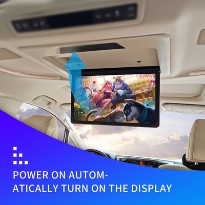 For 2019 Toyota Alphard Android Roof Flip Down Monitor 4K HD WiFi HDMI Car Video