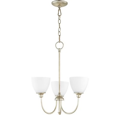 Quorum 6109-3-60 Celeste 21'' 3-Light Chandelier in Aged Silver Leaf