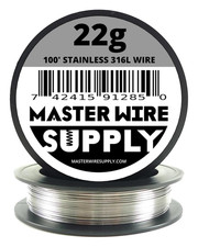 Stainless Steel 316L - 100' - 22 Gauge Wire - 100Ft - 0.65Mm - 0.025In - Made in