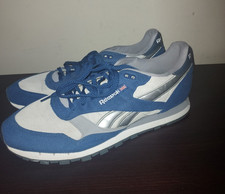 Reebok Men's Sneakers 13M Lace Up, Low Top Classics Retro Athletic Blue Gray