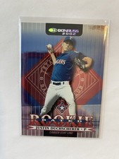 2002 Donruss Justin Duchscherer Rated Rookie Career Stat Line 3/11 #158 