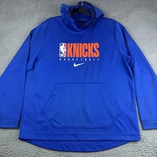 New York Knicks Hoodie XXL Nike NBA Pullover Swoosh Dri-Fit Engineered Authentic