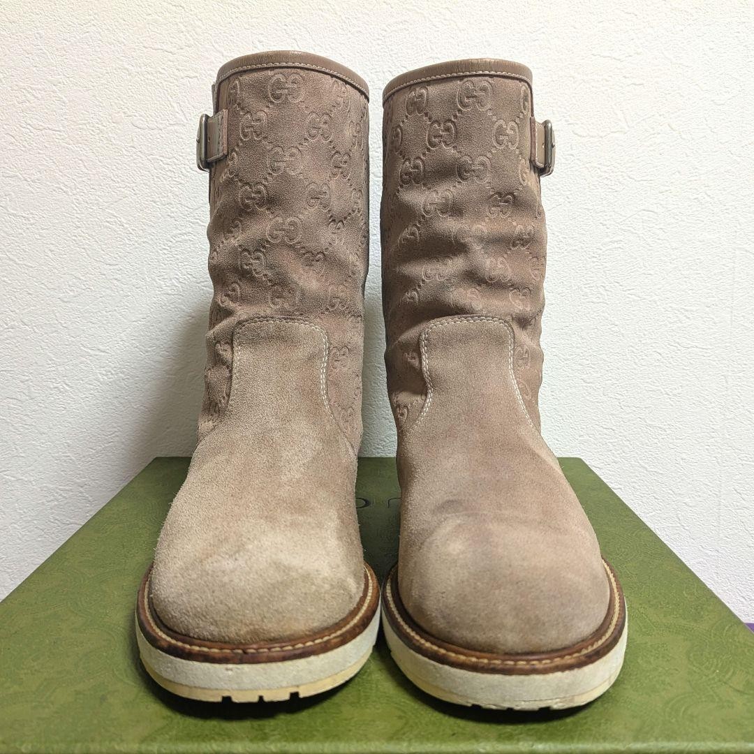 GUCCI Boots Heel GG Suede Beige EU39.5/US9.5 116485c thumbnail 18