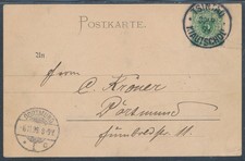 Kiautschou Crown Precursor Good Stamp 1899 Austrian Corvette (S27379)