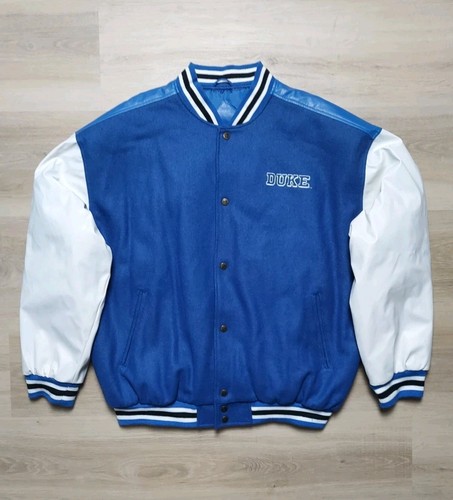 Vintage Duke Blue Devils College Letterman Jacket Steve & Barry’s Wool Size XL - Picture 2 of 19