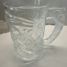 Batman Forever McDonald's Collector 4" Glass Mug 1995 DC Comics 3D FRANCE