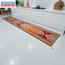 3x18 ft Extra Long Handmade Runner Rug, Hallway Rug, Stair Runner, Turkish Rug!