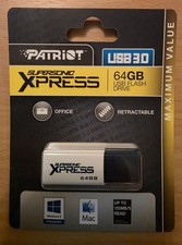 NEW GENUINE Patriot SuperSonic Xpress USB 3.0 64GB Flash Drive FDD PSF64GXPUSB