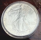 1993 Walking Liberty Silver Dollar Coin 1 oz .999 Fine Silver w/ Coin Protector