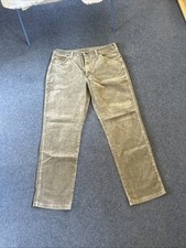 34w 30l Wranger Texas Stretch Corduroy Jeans Green Grey