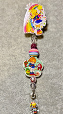 Rainbow Brite - Alligator Clip Beaded Badge Reel Holder ID Retractable
