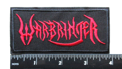  WARBRINGER METAL BAND MUSIC BATTLE JACKET VEST HAT EMBROIDERED IRON ON PATCH