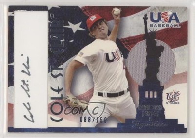 2007 USA Baseball National Jersey & Signature Blue Ink Cole St Clair Auto 6i1