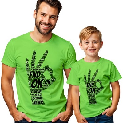 Herren Kinder HAnd Word Art Mental Health Awareness T-Shirt Tee Angst...