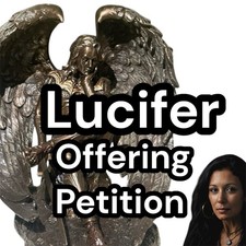 Offering For Lucifer - Petition Printed And Left At His Altar With Sigil Sticker