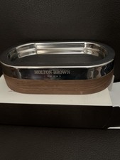 RARE Molton Brown Walnut & Chrome Wall-Mounted Bottle Holder - Single - NEW