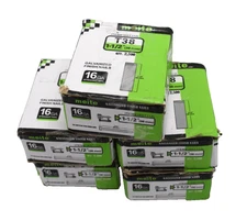 Lot of 12500 Meite 16 Gauge 1-1/2" Galvanized Straight FInish Brad Nail 16GT112L