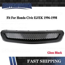 FOR HONDA CIVIC EJ/EK 96-98 BLACK JDM TYPE-R STYLE ABS FRONT BUMPER GRILLE COVER