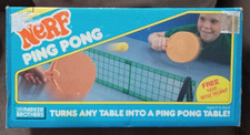 Nerf Ping Pong Vintage 1987  Parker Brothers  ~ complete ~ Made in USA 1 ball