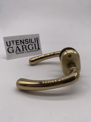 Maniglia Porta Interna In Ottone Spazzolato - Set Con Rosette Quadrate, BB Barba