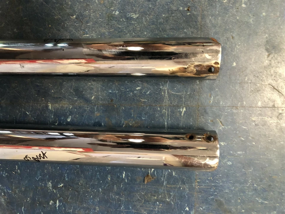 Tubos retos cromados Suzuki Hayabusa GSX1300 GSX 1300 99-01 02 03 04 05 06 07 - Imagem 3 de 4