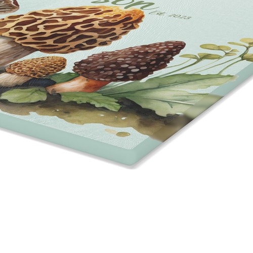 Personalized Custom Mushroom Tempered Glass Cutting Board, Housewarming Gift 15" - Picture 4 of 9