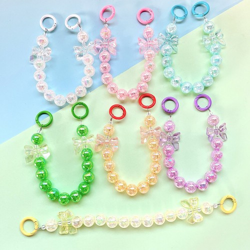Simple Bow Beaded Mobile Phone Lanyard Anti-Lost Phone Chain Pendant Keychain - 第 7/17 張圖片