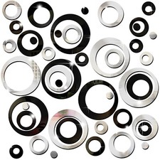 Outus 72 Pieces Wall Stickers Acrylic Circle Mirror Removable Round Dots Mirr...