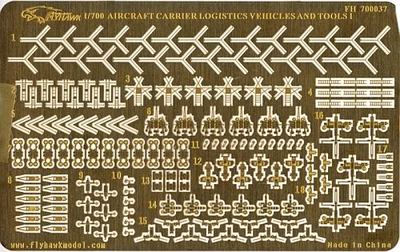 Flyhawk PE 1/700 Aircraft Carrier Logistics Vehicle and Tools