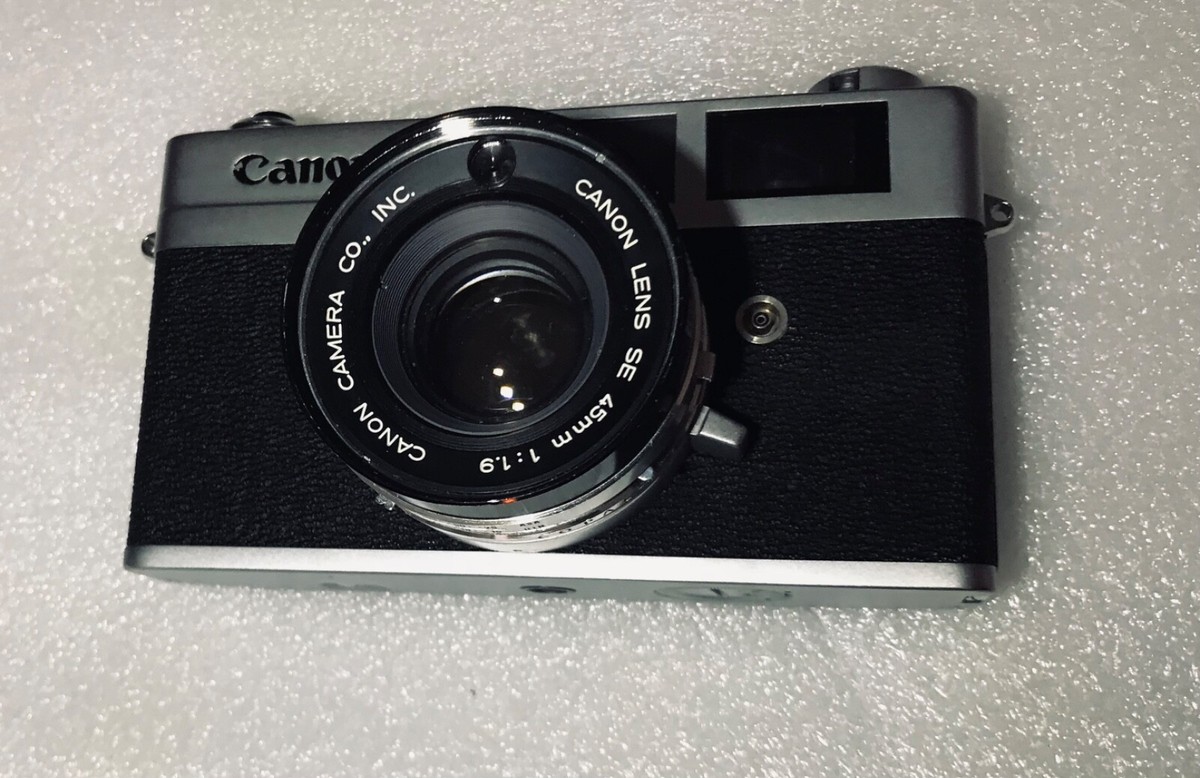 Vintage Canon Canonet QL19E Film Camera with Original Case 45mm