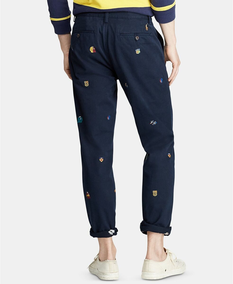 Ralph lauren embroidered pants hotsell