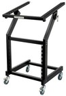 19" DJ PA Rack Sono Disco Stand Portable 12U+9U Ampli Mixer Equalizer Roulettes