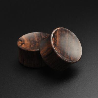 Sono Wood Doppel Flare Konkaver Plug | Handgefertigte Organische Ohr Dehner