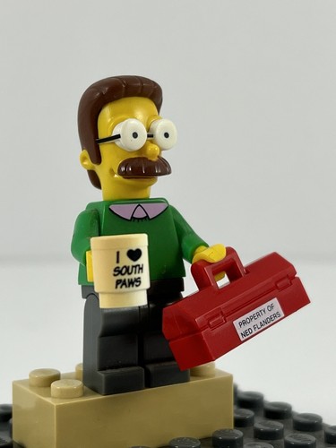 LEGO 71005 The Simpsons Series 1 Ned Flanders W/ Cup & Toolbox (SIM013) - Picture 3 of 11