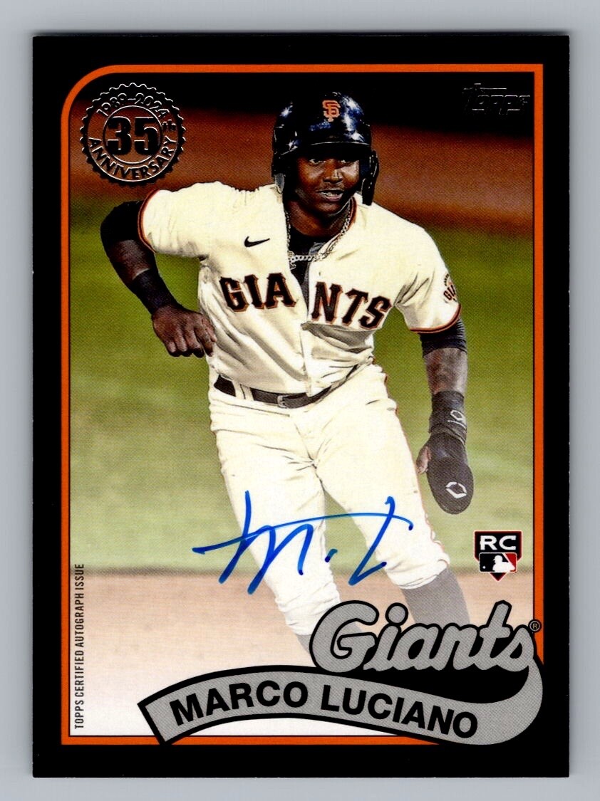 2024 Topps Update 89 Topps Auto Black Border 89BA-ML Marco Luciano 141/199 RC