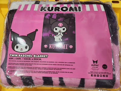 KUROMI BY SANRIO TWIN RASCHEL BLANKET 60in x 80in BAD KUROMI NWT